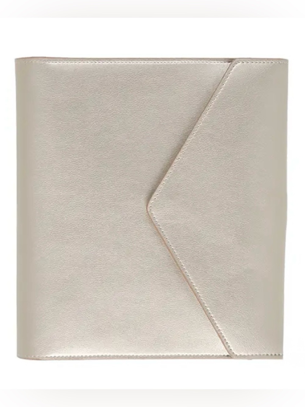 Erin Condren Vegan Leather Coiled Notebook Planner Folio Organizer Champagne
